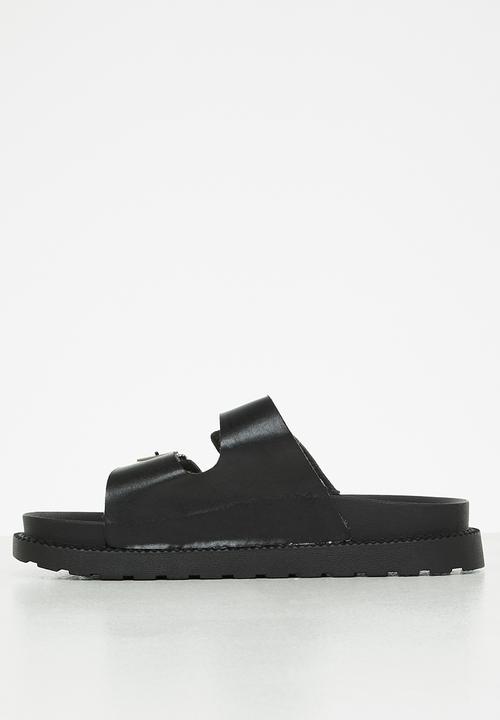 Seduction - Two strap buckle slide - black
