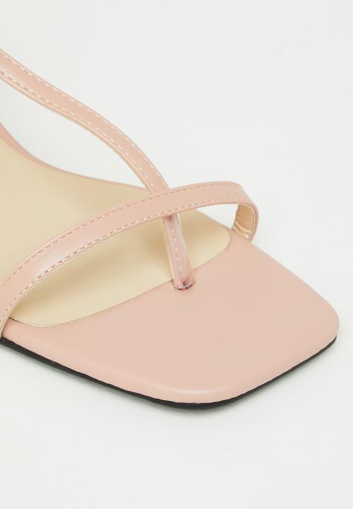 Seduction - Barely there slingback block heel - plush mink