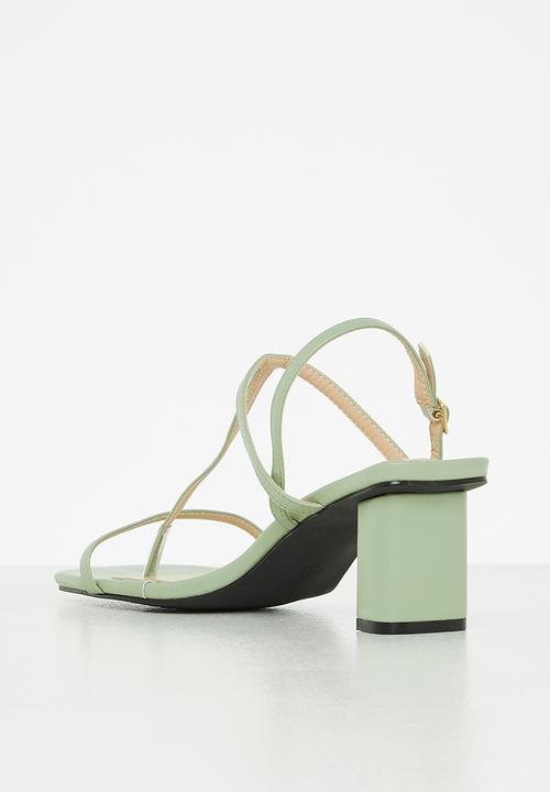 Seduction - Barely there slingback block heel - sage