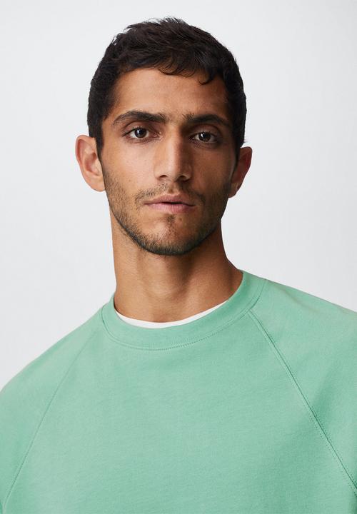 MANGO - Dylan lightweight cotton sweatshirt - green