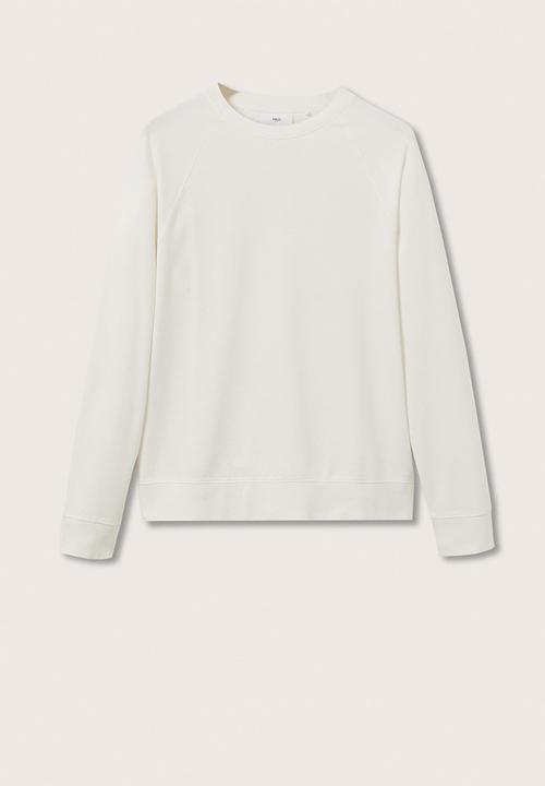 MANGO - Dylan lightweight cotton sweatshirt - white