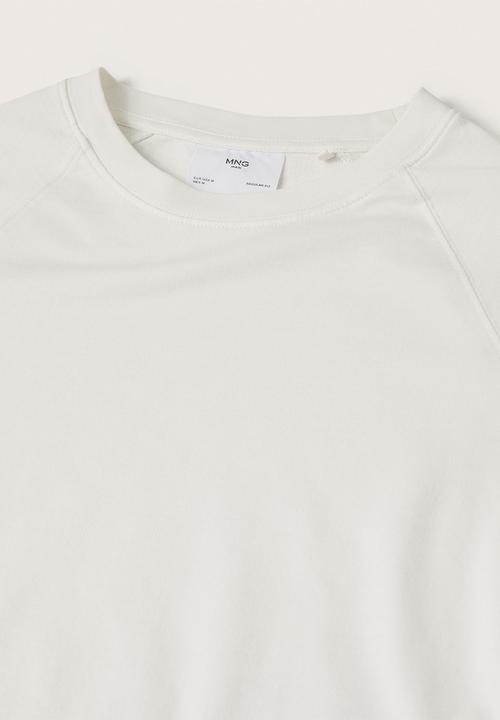 MANGO - Dylan lightweight cotton sweatshirt - white