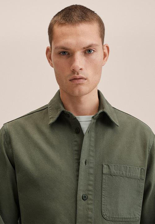 MANGO - Jazz pocket denim shirt - green