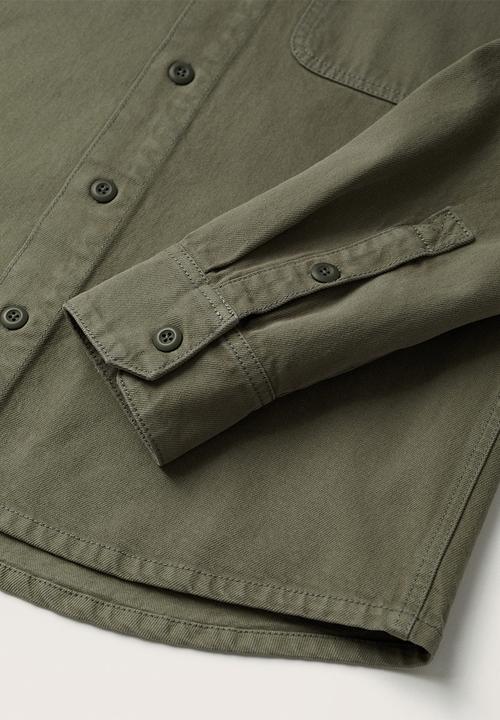 MANGO - Jazz pocket denim shirt - green