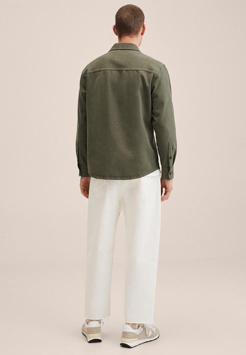 MANGO - Jazz pocket denim shirt - green