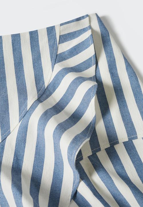 MANGO - Skirt zebri - medium blue
