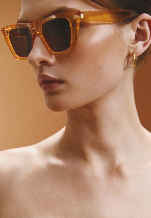 MANGO - Acetate frame sunglasses - pastel orange