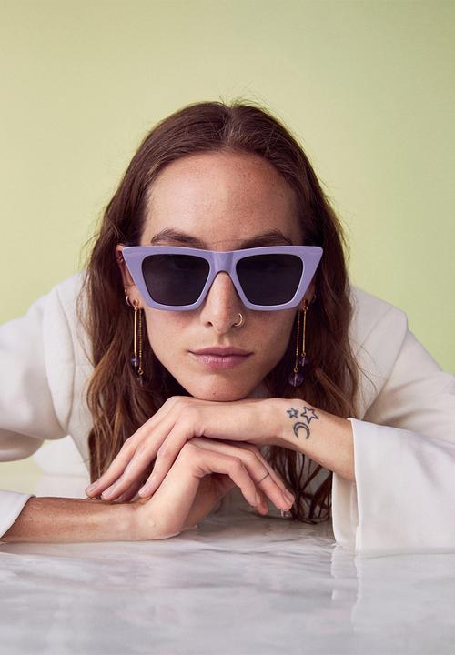 MANGO - Acetate frame sunglasses - lilac