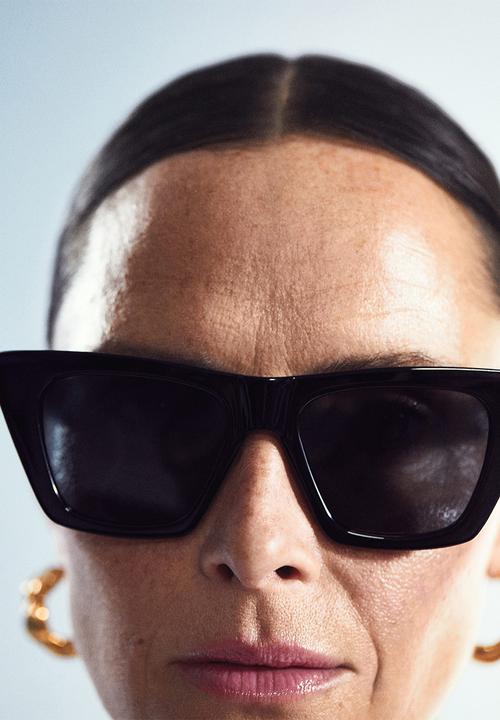 MANGO - Acetate frame sunglasses - black