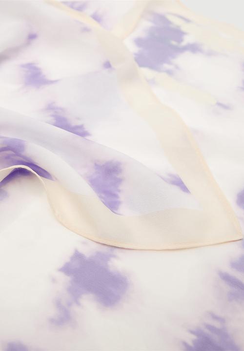 MANGO - Tie-dye scarf - ecru