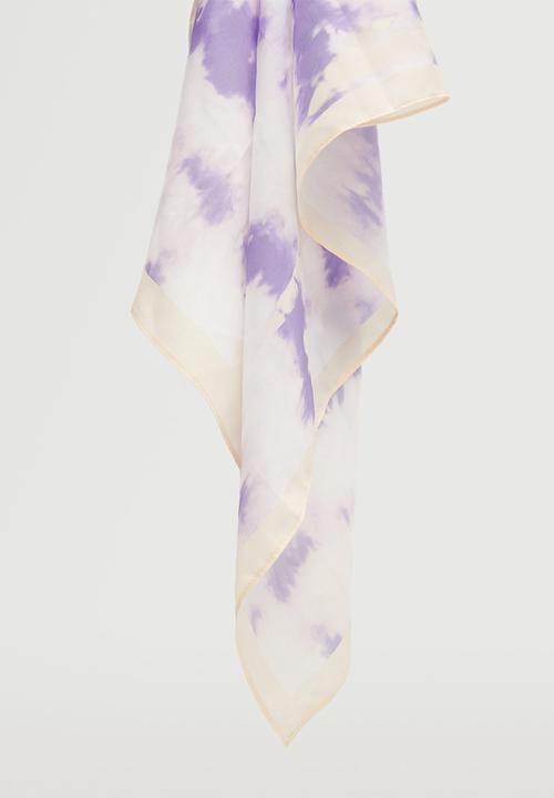 MANGO - Tie-dye scarf - ecru