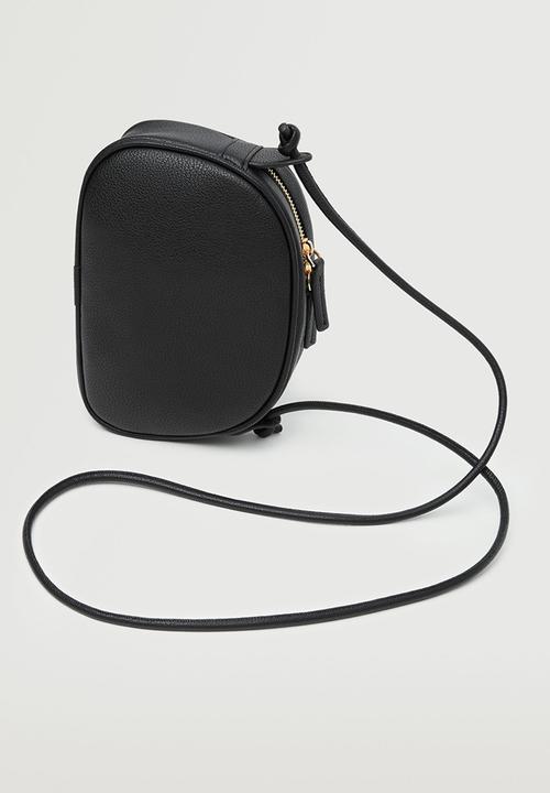 MANGO - Bag with knot strap - black