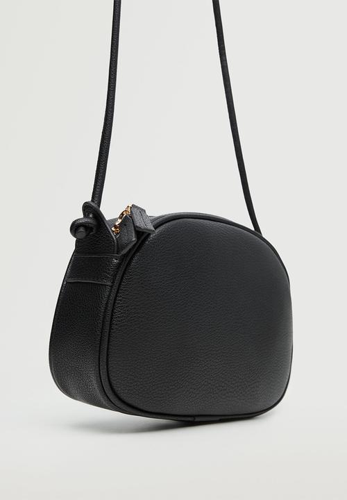 MANGO - Bag with knot strap - black