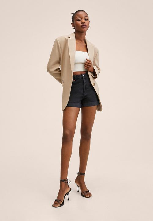 MANGO - Shorts mom80 - open grey