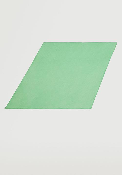 MANGO - Semi-transparent textured scarf - green