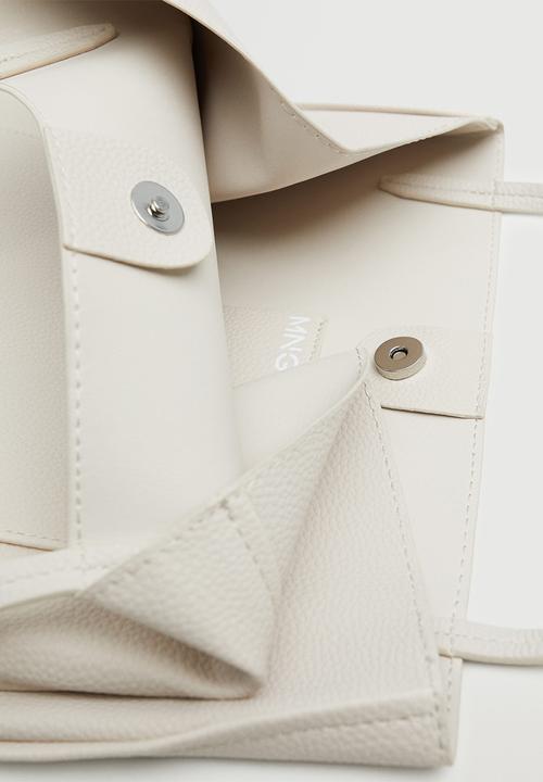 MANGO - Pocket shopper bag - off white