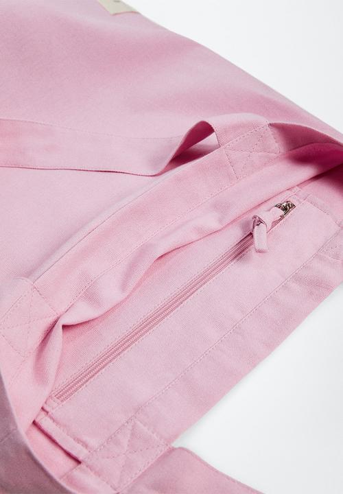 MANGO - Cotton shopper bag - pink