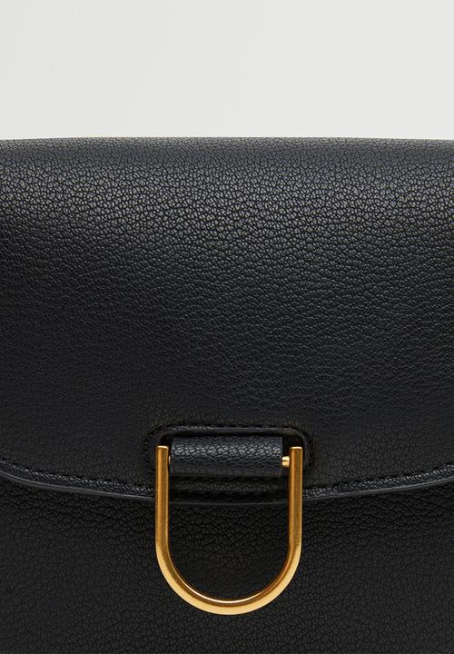 MANGO - Flap chain bag - black