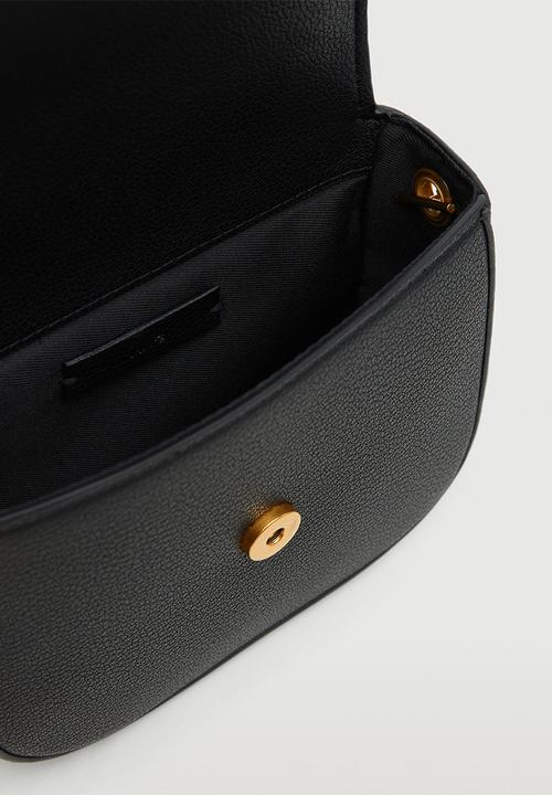MANGO - Flap chain bag - black