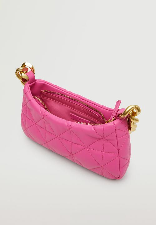 MANGO - Quilted chain bag - fuchsia