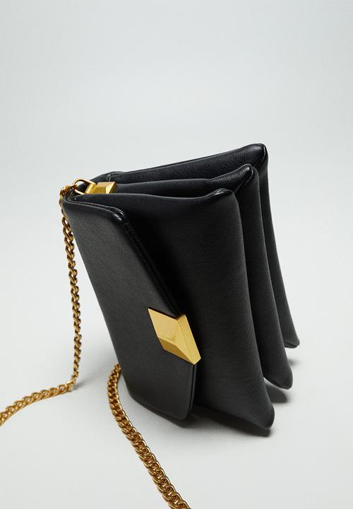 MANGO - Flap chain bag - black
