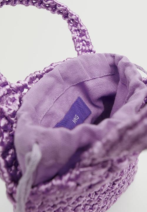 MANGO - Crochet mini bag - lilac