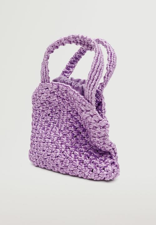 MANGO - Crochet mini bag - lilac