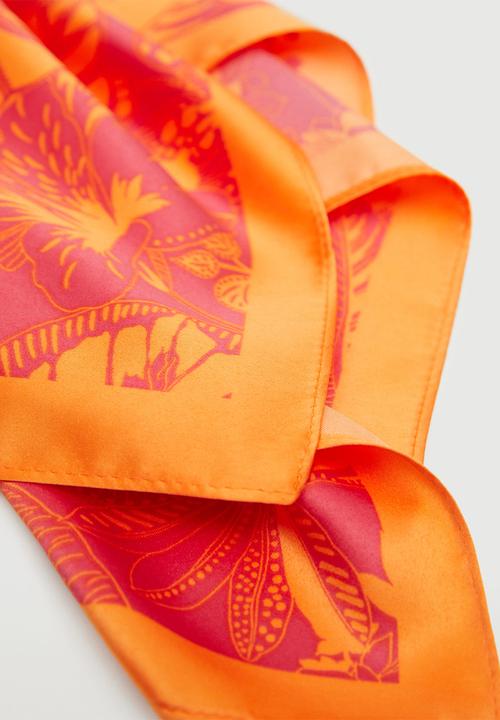 MANGO - Printed scarf - orange