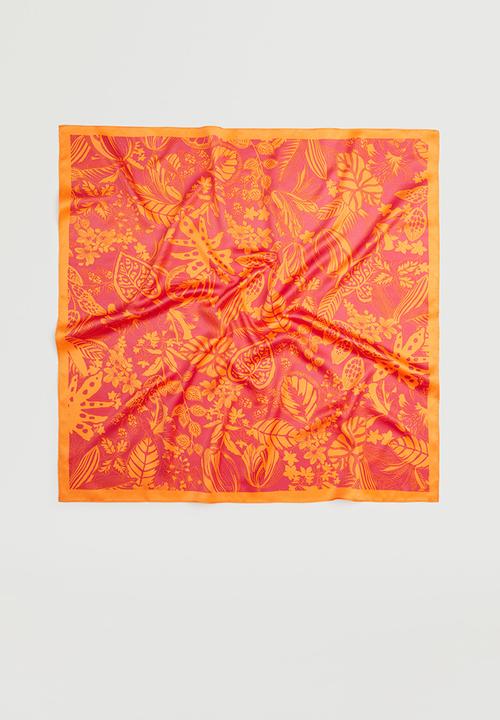 MANGO - Printed scarf - orange