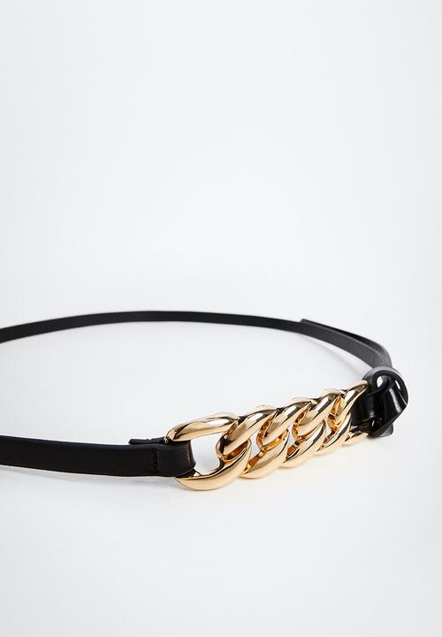 MANGO - Chain belt - black