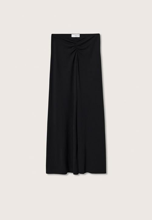 MANGO - Plus skirt cheki - black