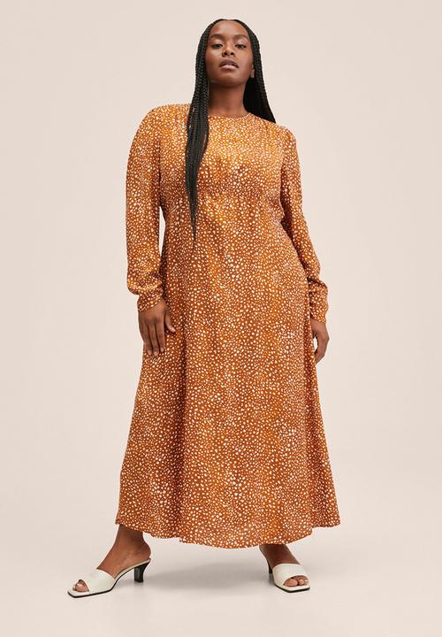 MANGO - Plus dress pie - medium orange