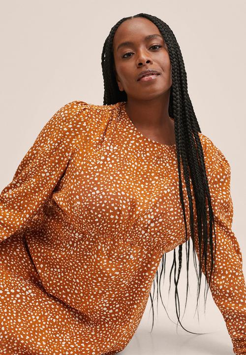 MANGO - Plus dress pie - medium orange