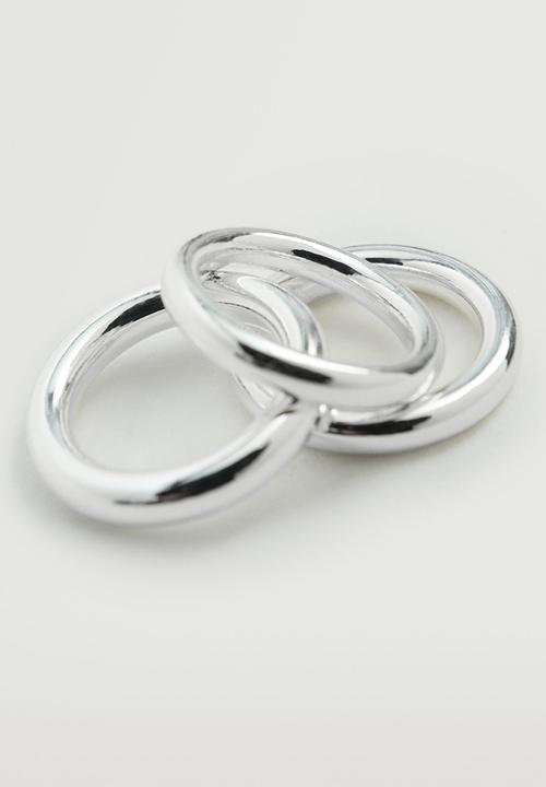 MANGO - Metal ring set - silver