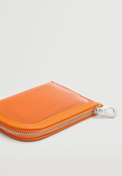 MANGO - Transparent card holder - orange