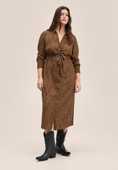 MANGO - Plus dress leona - ochre