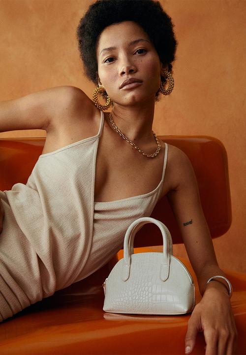 MANGO - Crossbody mini bag - off white