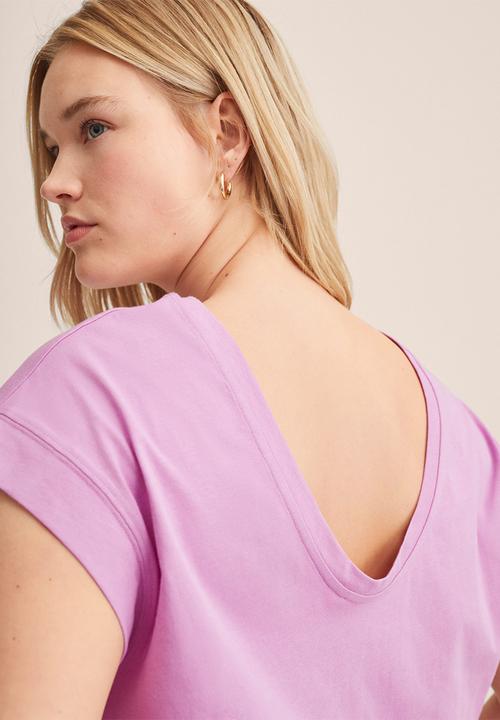 MANGO - Plus T-shirt sol - light pastel purple