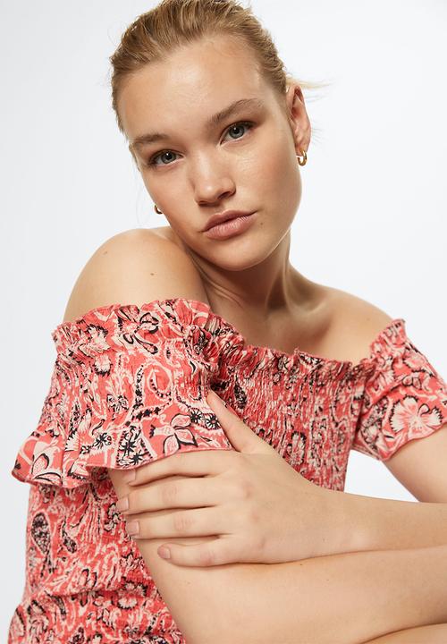 MANGO - Plus dress salines - red