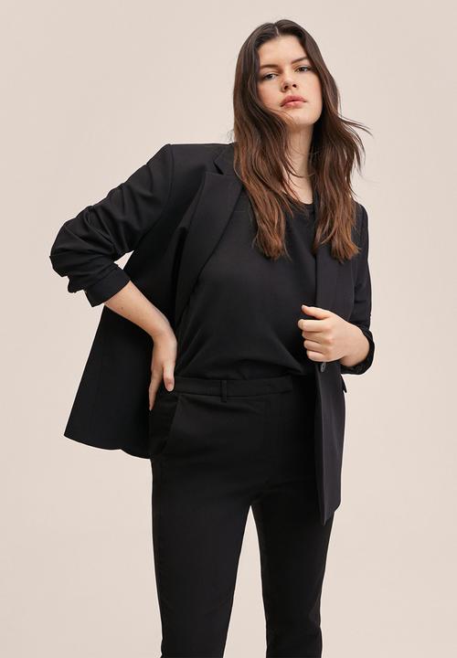 MANGO - Plus trousers cola - black