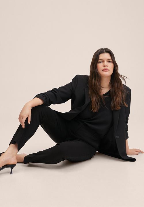MANGO - Plus trousers cola - black