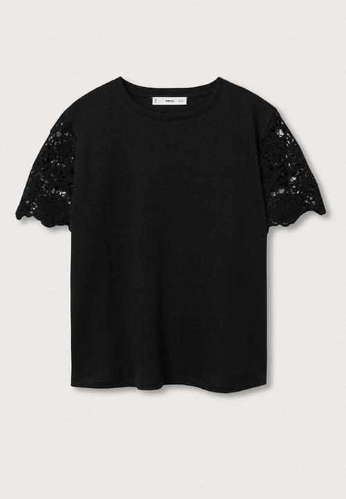MANGO - Plus T-shirt manga - black