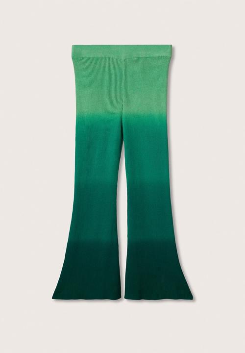 MANGO - Trousers snake - green