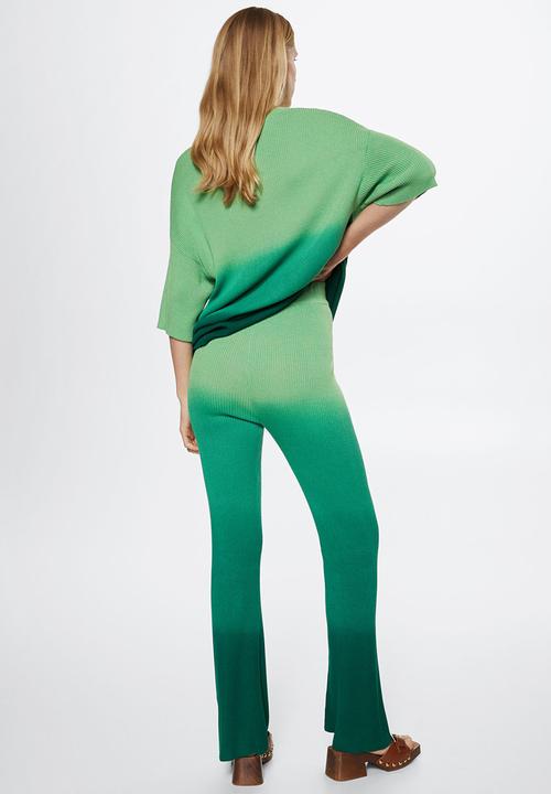 MANGO - Trousers snake - green
