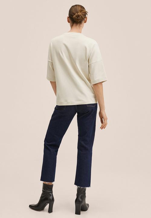 MANGO - T-shirt sita2 - light pastel brown