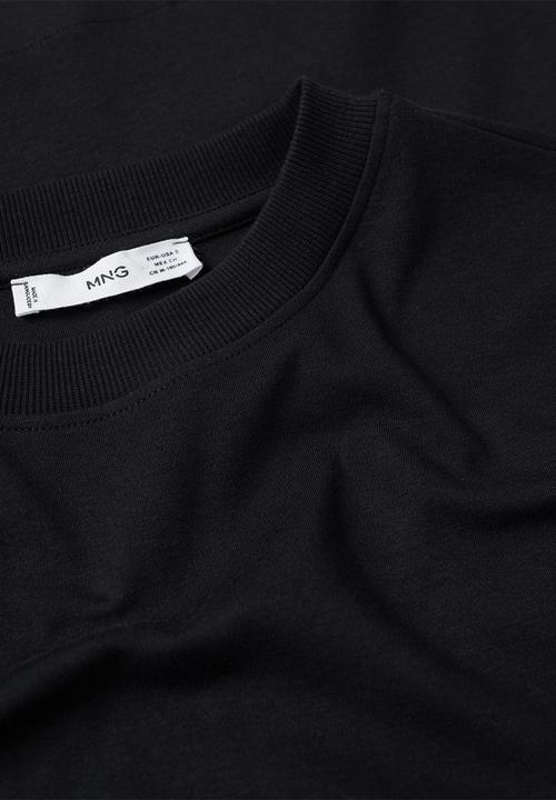 MANGO - T-shirt sita2 - black