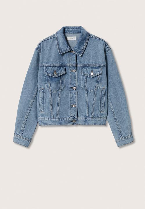 MANGO - Jacket mom80 - open blue