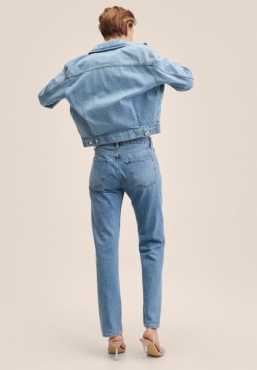 MANGO - Jacket mom80 - open blue