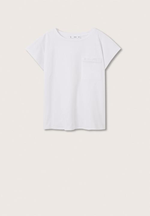 MANGO - T-shirt menta - white