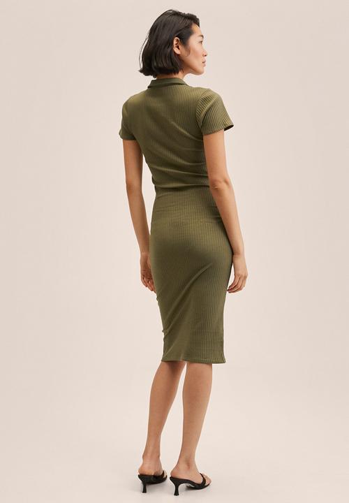 MANGO - Dress shannon - beige/khaki